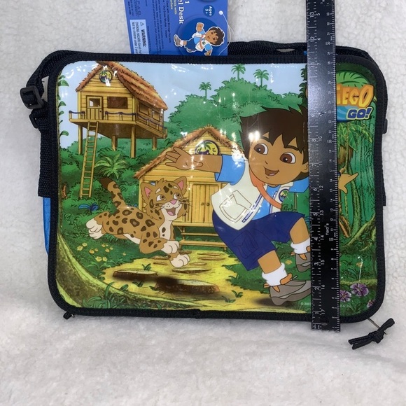 Nick Jr Go Diego Go 2 in 1 Auto Travel Desk 2006 dry erase board bag New 14" - Picture 3 of 13